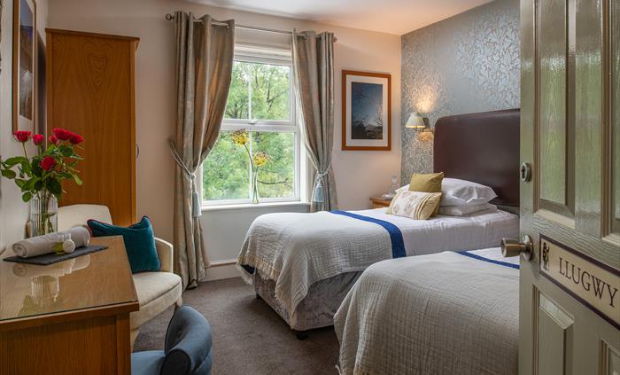 Room 2, Llugwy prepared as a twin-bedded room